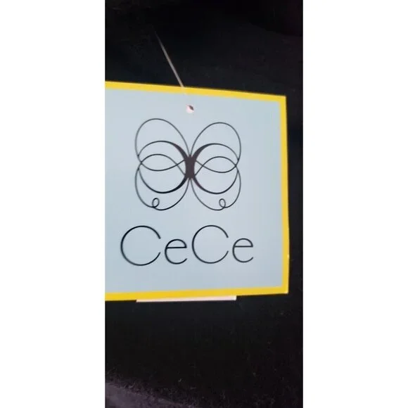 NWT CECE CREW NECK LONG PUFF SLEEVE RHINESTONE BOW KNIT SWEATER SMALL - Picture 8 of 11